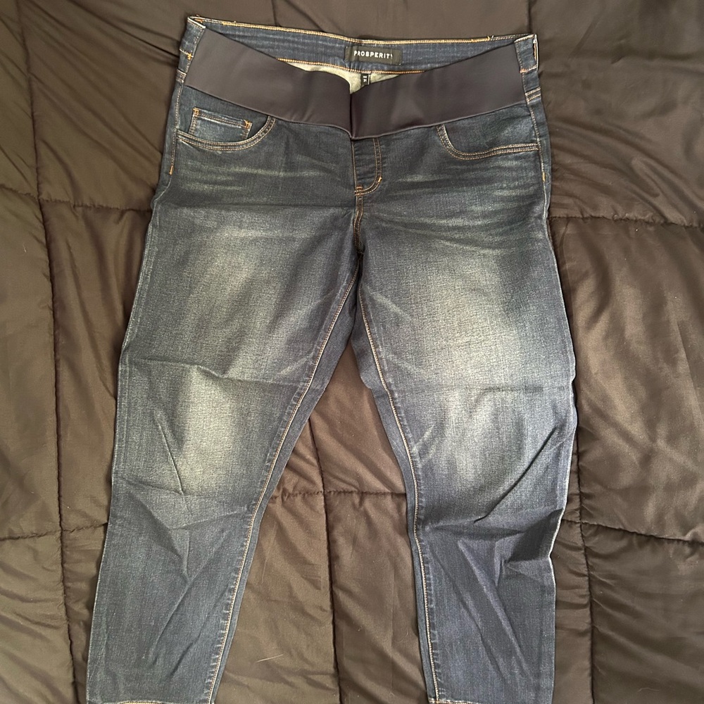 Maternity Jeans Bundle – Prosperity & Old Navy Rockstar (Size 31)